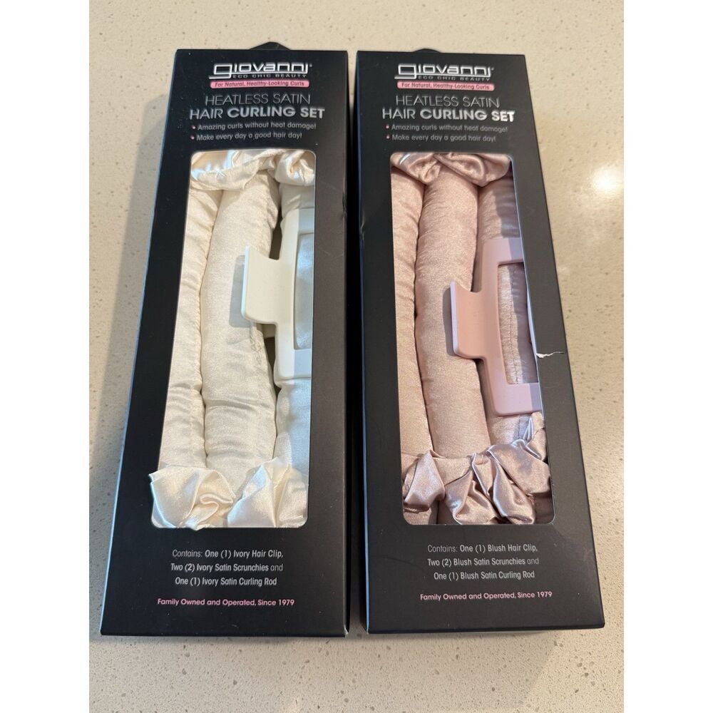 Giovanni Satin Hair Curlers Quantity 2 NWT